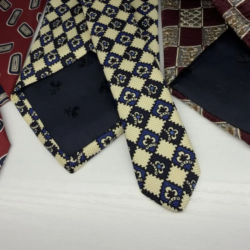 Brooks Brothers 3 Silk Ties Vintage Madder USA Preppy Heritage Geometric
